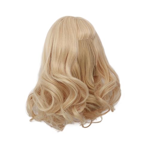 JWQFBC BJD Puppenperücke Lang, Hochtemperaturseide, Handgefertigte Puppenhaar Ersatzlösung von JWQFBC