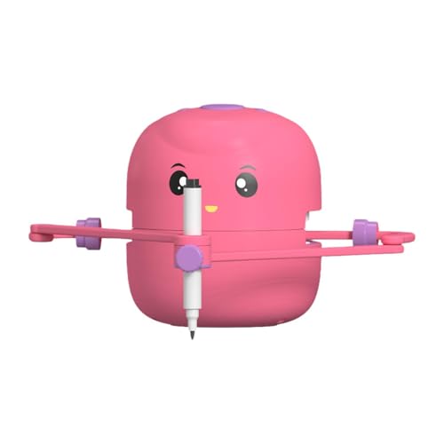 JWQFBC Zeichenroboter für Kinder, Lernspielzeug mit 100 Karten, Tragbare Kreativitätsförderung für Vorschulkinder, Rosa von JWQFBC