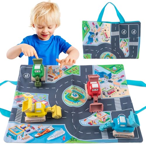 JWTRSVTY 4Pcs Auto Baufahrzeuge Kinderspielzeug, Baby Bagger Spielzeugauto, Pull Back Spiele Autos, Bagger Starten Spielzeugautos Mit Spielmatte, für 1-9 Jahre Jungen Mädchen Kinder Spielzeug Geschenk JWTRSVTY 4Pcs Auto Baufahrzeuge Kinderspielzeug, Baby Bagger Spielzeugauto, Pull Back Spiele Autos, Bagger Starten Spielzeugautos Mit Spielmatte, für 1-9 Jahre Jungen Mädchen Kinder Spielzeug Geschenk von JWTRSVTY