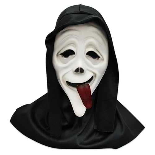 JWTRSVTY Ghostface Maske Halloween, Halloween Gespenst Gesichtsmaske, Geisterschrei Maske, Halloween Horror Vollkopfmaske, Halloween Kostüm zubehör, für Halloween Karneval Kostüm Partys JWTRSVTY Ghostface Maske Halloween, Halloween Gespenst Gesichtsmaske, Geisterschrei Maske, Halloween Horror Vollkopfmaske, Halloween Kostüm zubehör, für Halloween Karneval Kostüm Partys von JWTRSVTY