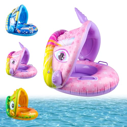 Schwimmring Baby, Baby Schwimmring Aufblasbare Mit Abnehmbarem Sonnendach, Schwimmring In Form Eines Cartoons, Niedlicher Kinderschwimmring Für Babys, Kleinkinder Ab 1-4 Jahr Schwimmring Baby, Baby Schwimmring Aufblasbare Mit Abnehmbarem Sonnendach, Schwimmring In Form Eines Cartoons, Niedlicher Kinderschwimmring Für Babys, Kleinkinder Ab 1-4 Jahr von JWTRSVTY