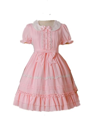 JWTSWLN Damenkleid mit Pfannenkragen, Steampunk-Stil, viktorianisches Renaissance-Kleid, Übergröße, Prinzessin Lolita Dres von JWTSWLN