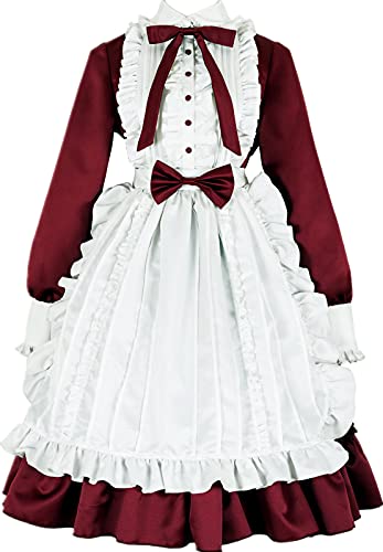 JWTSWLN Viktorianisches Damenkleid, Dienstmädchen-Cosplay, Übergröße, süßes Lolita-Kleid mit Schleifen von JWTSWLN