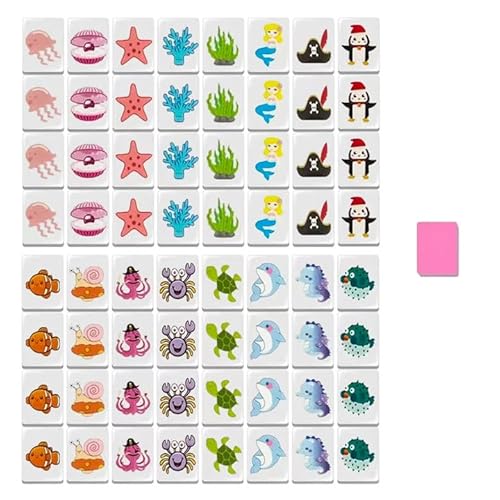 JXAXD 65 Tiles Mahjong Spiel Blöcke, 30mm Seaside Stil Escape Game im Mahjong-Stil, Seaside Escape Spiel, Familienspiel für Erwachsene, Kinder und alle Altersgruppen JXAXD 65 Tiles Mahjong Spiel Blöcke, 30mm Seaside Stil Escape Game im Mahjong-Stil, Seaside Escape Spiel, Familienspiel für Erwachsene, Kinder und alle Altersgruppen von JXAXD
