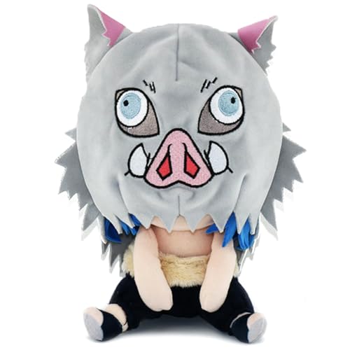 Deemonslayer Plüschtier, Inossuke Plüsch Spielzeug, 20cm Anime Plüschtier, Kawaii Manga Figurenpuppen, sammelbares Stofftier, Geschenke für Anime Fans, Jungen und Mädchen von JXBBAAC