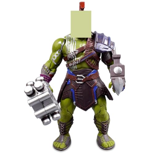 Hu-lk Spielzeug, Hu-lk Figur, Kuchen Dekoration, Animes Action Figur, Geburtstagsparty Zubehör, Hulk Ornamente für Kinder Geburtstagsfeier 17cm von JXBBAAC