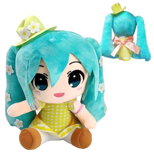 JXBBAAC Miiku Plush Toy 25 cm Hatssune Cuddly Toy Anime Plush Figuren Kawaii Plüschkissen Miiku Soft Plush Toy, Stoffpuppe Weiches, Sammlerstüc, Birthday Gift, Party Supplies von JXBBAAC
