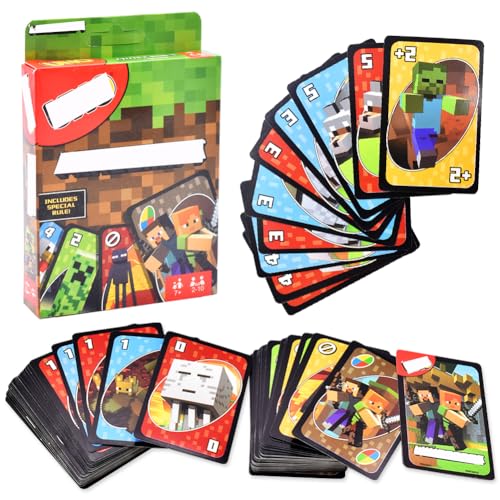 JXBBAAC Minnecraft Kartenspiel, Party Kartenspiel für Kinder, klassisches Kartenspiel, für Familienabende, Spieleabende, Reisen, Camping und Partys, ab 7 Jahren, 2 bis 10 Spieler JXBBAAC Minnecraft Kartenspiel, Party Kartenspiel für Kinder, klassisches Kartenspiel, für Familienabende, Spieleabende, Reisen, Camping und Partys, ab 7 Jahren, 2 bis 10 Spieler von JXBBAAC