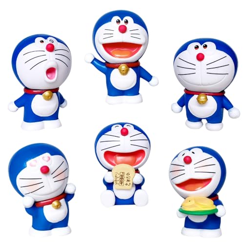 Mini Figuren Set, 6 Stück Cartoon Kuchen Dekoration PVC Figurine Anime Figur Cartoon Figur Tortendeko Cupcake Figuren Dekoration für Kinder Geburtstag Geschenk Party Kuchen Geburtstag Dekoration von JXBBAAC