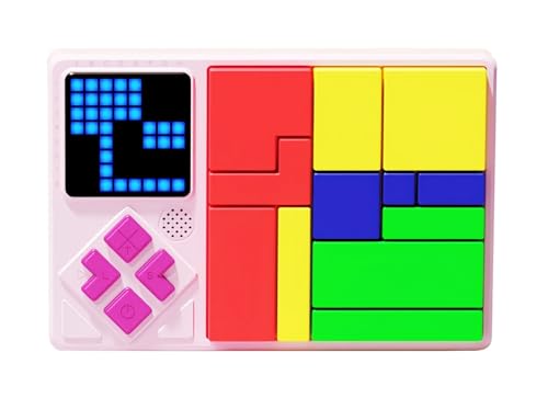 JXD Super Elektronisches Puzzle Labyrinth Blockspielkonsole Fördert Konzentration/logisches Denken Interaktives Eltern Kind Spiel Lernspielzeug Geschenke für Kinder/Jugendliche/Jungen/Mädchen (Rosa) von JXD