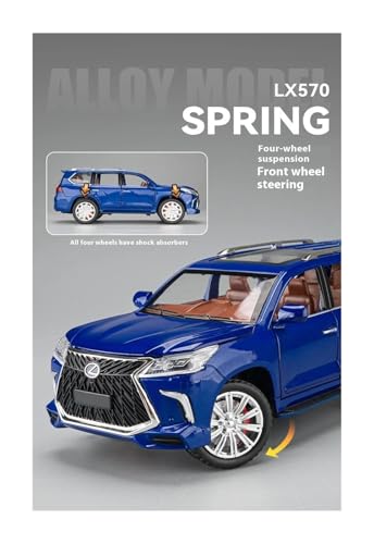 1:24 für Lexus LX570 Off Road SUV Legierung Diecast Auto Modell Zu Hause Dekoration(Blue) von JXYAQTSOF
