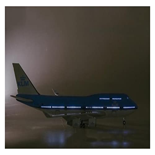 Flugzeug Modell Aus Metall 1/157 Fit Für Boeing 747 B747 KLM Royal Aviation Model Light Wheel Die-cast Airplane Series Airliner Toys(B) von JXYAQTSOF