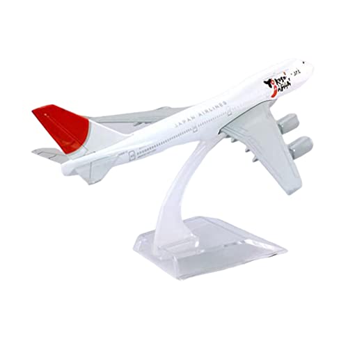 Flugzeug Modell Aus Metall 1: 400 Passend Für B747-400 Rote Fluggesellschaften Flugzeuglegierung Druckgussmodell Erwachsenengeschenk Mit Basisflugzeug von JXYAQTSOF