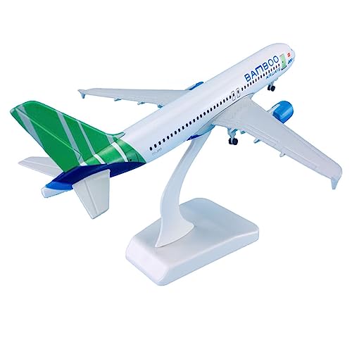 Flugzeug Modell Aus Metall 1:320 18,5 cm mit Rädern Flugzeugmodell Flugzeuge Airbus A320-200 für Bamboo Airways Flugzeugmodell von JXYAQTSOF