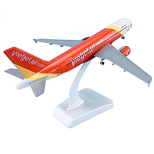 Flugzeug Modell Aus Metall 1:320 18,5 cm mit Rädern Flugzeugmodellflugzeuge Airbus A320-200 für Vietjet-Flugzeugmodell von JXYAQTSOF