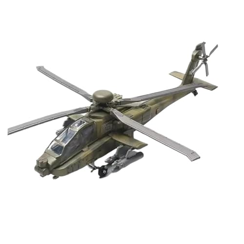 Flugzeug Modell Aus Metall 1:72 Für AH-64 Gunships Flugzeug Modern Fighter Drehbarer Propeller ABS Kunststoff Druckguss Flugzeug Kit von JXYAQTSOF