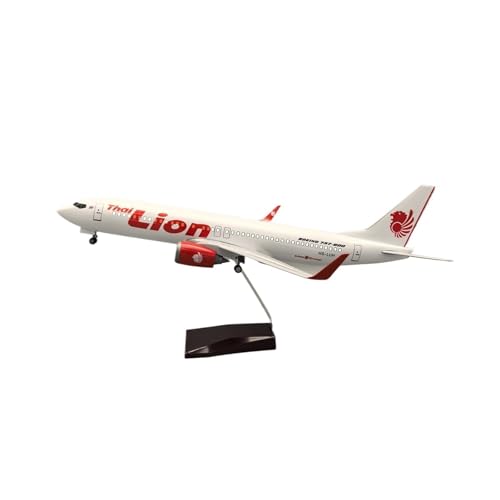 Flugzeug Modell Aus Metall 1:85 Für Thailand Lion Air 737 Passagier Flugzeug Modell Simulation Luftfahrt Flugzeug Metall Ornamente(No Light) von JXYAQTSOF