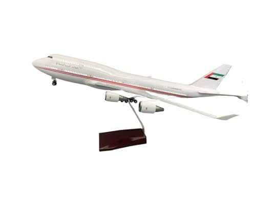 Flugzeug Modell Aus Metall 47 cm Für UAE Presidential B747 Flugzeug Modell Diecast Flugzeug W LED Lichter Display Stand(with Light) von JXYAQTSOF