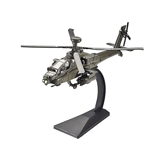 Flugzeug Modell Aus Metall Ah-64 Apache Praktische Legierung Für Hubschrauber-Flugzeugmodell-Simulationsmodell, Ton- Und Lichtgeschenk(with Foam Box) von JXYAQTSOF
