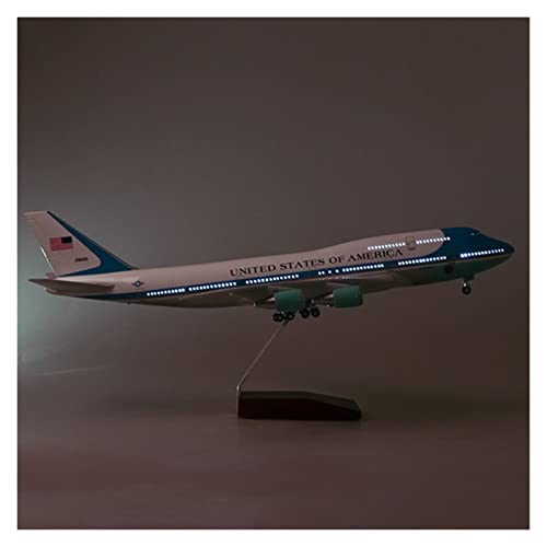 Flugzeug Modell Aus Metall Maßstab 1:150, Passend Für B747 Air Force One Aircraft Harz-Druckgussmodell Geschenk-Souvenir Mit Licht- Und Radflugzeug(with Light) von JXYAQTSOF