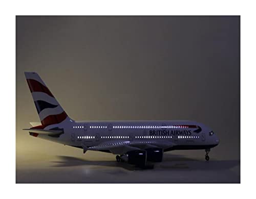 Flugzeug Modell Aus Metall Modellflugzeug Airbus Im Maßstab 1:160, Passend Für A380 Mit Lichtern Und Rädern Sammlung Von Flugzeugen Aus Druckgussharz(B) von JXYAQTSOF