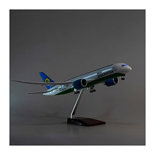 Flugzeug Modell Aus Metall Passend Für Maßstabsgetreues Modellflugzeug Spielzeug B787 Dreamliner Mit Lichtern Und Rädern Aus Druckgussharz Serie 1/130(B) von JXYAQTSOF