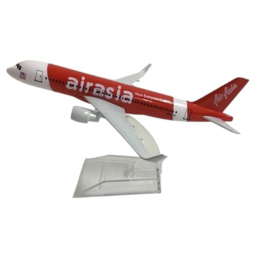 JIAOBING 1:400 Flugzeugmodell Aus Metalldruckguss for AirAsia Tiger A320 Flugzeug SEMANOAT HARIMAU MUDA Modellflugzeug(AirAsia a320) von JXYAQTSOF