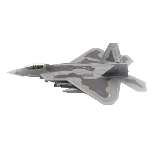 JIAOBING Druckguss-Flugzeugmodell aus Metall im Maßstab 1:100 für F 22 Military. Für Lockheed Raptor F-22 Fighter. Druckguss-Flugzeug von JXYAQTSOF