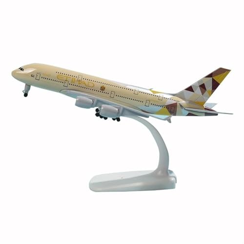 JIAOBING Flugzeugmodell Aus Metalldruckguss Für Malaysia Airlines MD-11 Flugzeugmodell Aus Legierung,statisches Ausstellungsmodell,18–20CM(Etihad a380) von JXYAQTSOF