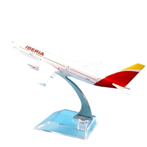 JIAOBING Kinderspielzeugflugzeug-Druckgussmodell Für Die Spanische Iberia Airlines A330, Metallflugzeugmodell Mit Ständer, 16 cm von JXYAQTSOF