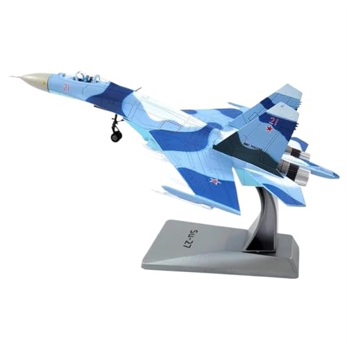 JIAOBING Modell Im Maßstab 1/100 Für Den Russischen Jäger Su-27, Militärsammlungsmodell, Flugzeugmodell Aus Druckgussmetall, Geschenkdisplay(SU-27) von JXYAQTSOF