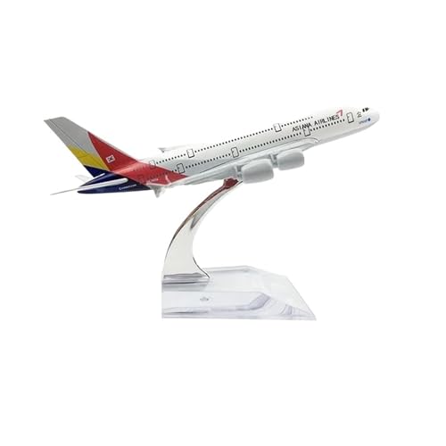 JIAOBING for Asiana Airlines A380 Flugzeugmodell 1:400 Metalllegierung Modellflugzeug Mit Ständer Display Sammlung von JXYAQTSOF