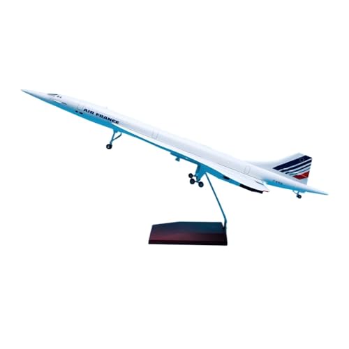 Miniatur Flugzeug Modell Aus Metall 1:123 Für Concorde Air France Flugzeugmodell 50 cm Flugzeugbausatz Mit Rädern Und LED-Leuchten von JXYAQTSOF