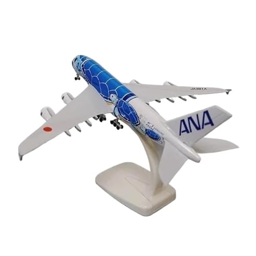 for Japan Airlines All Nippon A380 Cartoon Turtle Metallflugzeugmodell Gemaltes Flugzeugsammlungsmodell 20 cm(Blau) von JXYAQTSOF