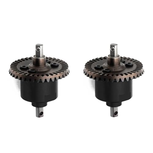 2Pcs All Metal Front Rear Differential; for Traxxas for Slash 4X4 VXL for Stampede for Rustler for Remo HQ727 1/10 RC Car Upgrade Teile (Color : Black) von JYARZ