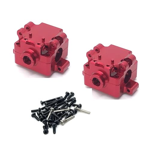 JYARZ 2 STÜCKE Metall-Upgrade-Getriebe, for WLtoys 1/28 284131 K969 k979 k989 k999 P929 P939 RC-Autoteile (Color : Red) von JYARZ