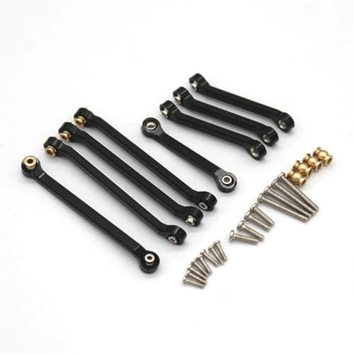 JYARZ Metall Chassis Linkage Link Rod Zugstange; for 1/18 for FMS for EAZYRC for Rochobby for MOGRICH RC Car Upgrades Teile Zubehör (Color : Black) von JYARZ