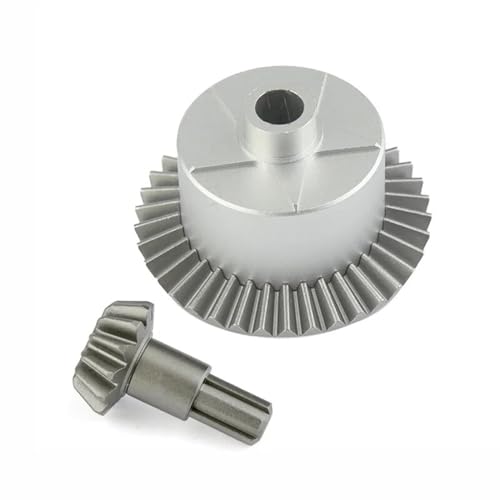 JYARZ Metall Diff Case Diff Gear 37T Eingangszahnrad 13T, for ARRMA 1/10 / for Kraton/for Senton/for Big for Rock/for Granit/for Outcast 4x4 Upgrade-Teile (Color : Silver) von JYARZ