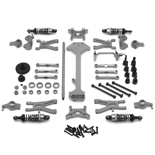 JYARZ for Wltoys A949 A959 A969 A979 K929 1/18 RC Auto Metall-Upgrade-Teile-Kit, Antriebswellen-Schwingarm-Modifikationszubehör (Color : Grey) von JYARZ