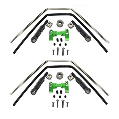 Stabilisator-Set aus Metall vorne und hinten, for 1/8 for Traxxas for Sledge RC-Auto-Upgrade-Teile, Ersatzteile, Zubehör (Color : Green) von JYARZ