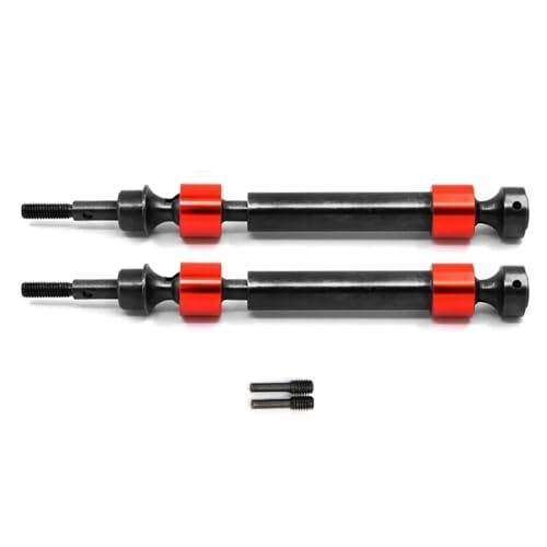 Verzahnte CVD-Antriebswelle Aus Gehärtetem Stahl 5451X, for Traxxas 1/10 / for Maxx/for E-Revo/for Summit/for E-MAXX/for T-MAXX RC-Car-Upgrade-Teile (Color : 2pcs Red) von JYARZ