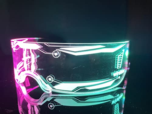 JYB Hopefuture LED Cyberpunk leuchtende Brille, Party Bunte Technologie EL Kaltlichtlinsenbrille (Zukunft) von JYB Hopefuture