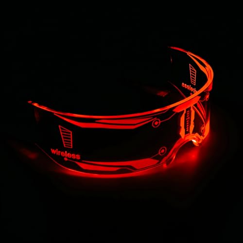 JYB Hopefuture LED Cyberpunk leuchtende Brille, Party Bunte Technologie EL Kaltlichtlinsenbrille (Zukunft) von JYB Hopefuture