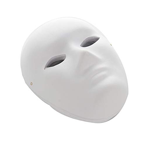 JYCRA Maske zum Selbermachen, bemalbare Papiermasken, einfarbige Maske, Kostüm-Maske für Halloween, Karneval, Partys, 6 männlich, 6 weibliche, Weiß, 12 Stück JYCRA Maske zum Selbermachen, bemalbare Papiermasken, einfarbige Maske, Kostüm-Maske für Halloween, Karneval, Partys, 6 männlich, 6 weibliche, Weiß, 12 Stück von JYCRA