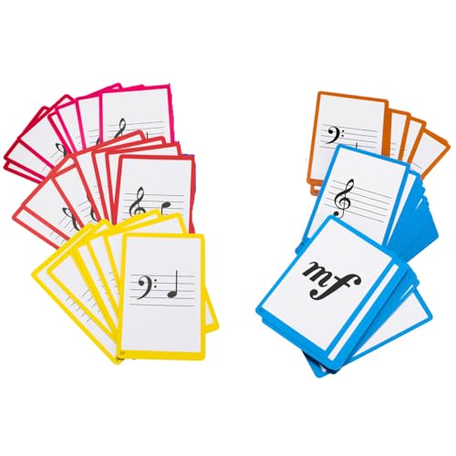 Grundlegende Klaviertheorie Poster Set, 104 doppelseitige Piano Note Flash Cards und Piano Music Theory Posters (Piano Cards and Theory Poster) von JYCSTE