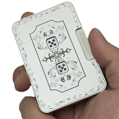 Creative Mechanical Dice, Roulette Dice, Metal Spinner Dice , Unique Spinning Dice, Desk Fidget Gadget, for Table RPG, Board Game (Silber) von JYEVERC