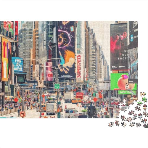 1000 Teile Puzzles New York City Puzzles für Erwachsene Holzpuzzles Lernspiel für Erwachsene Kinder 1000 Teile (75x50cm) von JYJLRJ