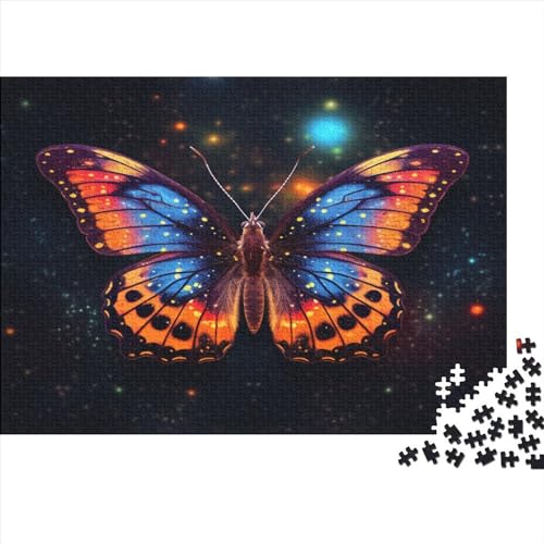 1000 Teile Puzzles Schmetterling Fliegende Holzpuzzles Anspruchsvolles Spiel Quadratische Puzzles für Erwachsene und Kinder 1000 Teile (75 x 50 cm) von JYJLRJ