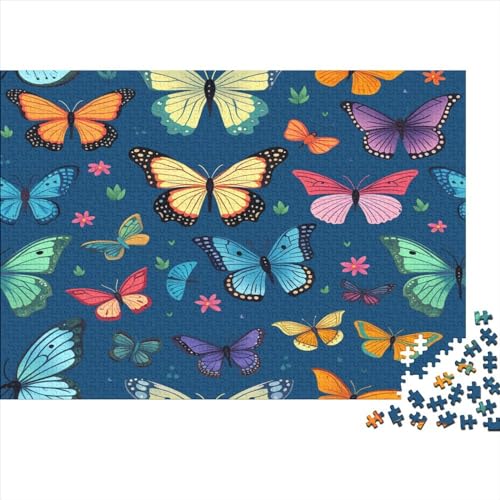 1000 Teile kreative Puzzles Schmetterling fliegendes Geschenk Puzzles rechteckiges Puzzlespielzeug für Erwachsene 1000 Stück (75 x 50 cm) von JYJLRJ