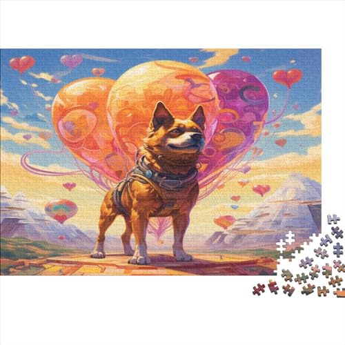 1000-teiliges Puzzle für Erwachsene, Luftballons für Hunde, Holzpuzzle, Familienunterhaltungsspielzeug, 1000 Teile (75 x 50 cm) von JYJLRJ